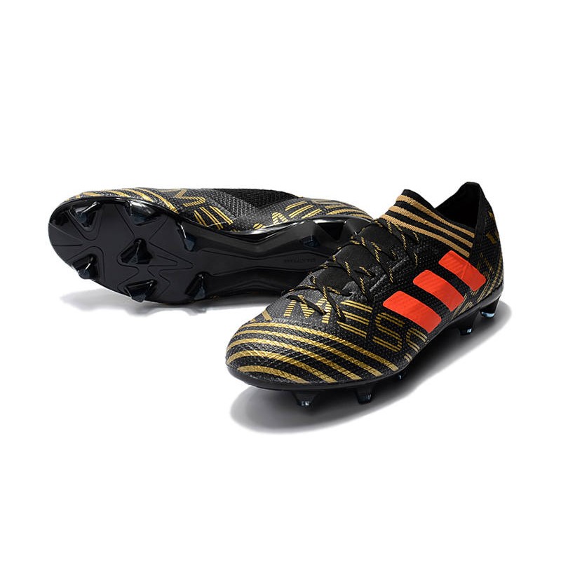adidas Men's Nemeziz Messi 17.1 FG Soccer Boots Black Gold Orange