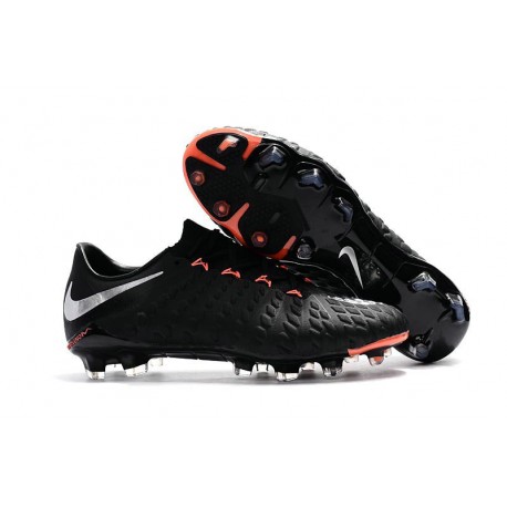 Nike Hypervenom Phantom 3 FG Neymar Football Boots - Black Silver