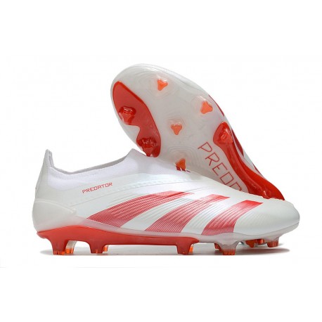 adidas Predator Elite Laceless FG White Crimson