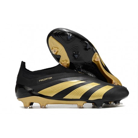 adidas Predator Elite Laceless FG Black Golden