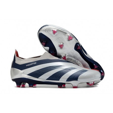 adidas Predator Elite Laceless FG Navyblue Silver Red