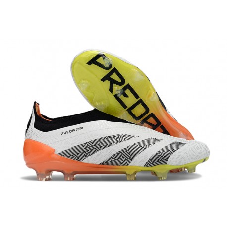 adidas Predator Elite Laceless FG White Black Orange