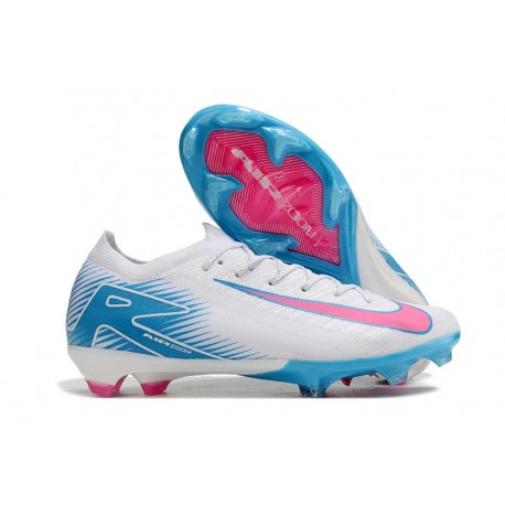 Nike Zoom Mercurial Vapor 16 Elite FG Boots White Blue Pink