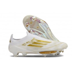 adidas F50 + FG Laceless Boots Ftwr White Gold Met