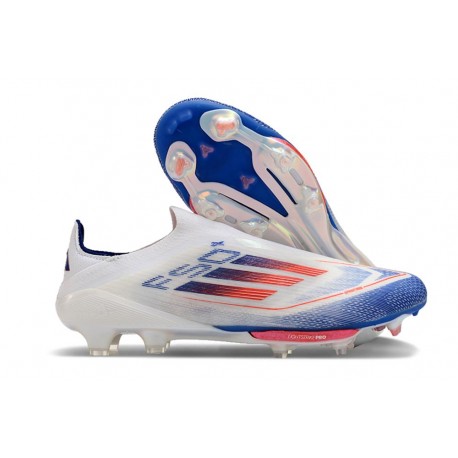 adidas F50 + FG Laceless Boots Ftwr White Solar Red Lucid Blue