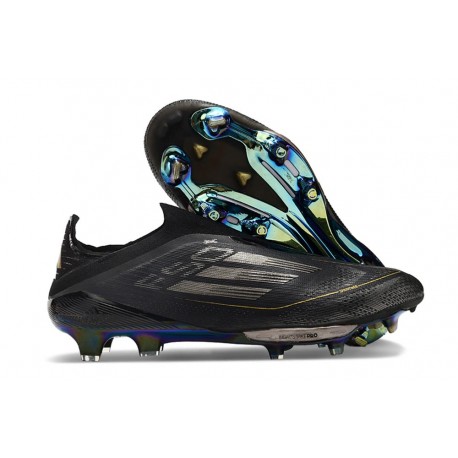 adidas F50 + FG Laceless Boots Core Black Iron Met Gold Met