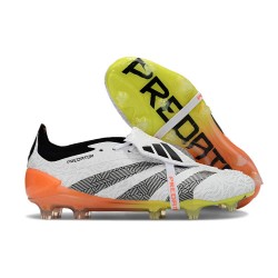 adidas Predator Elite Tongue FG Boots White Black Volt