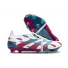 adidas Predator Elite Tongue FG Boots White Cyan Red