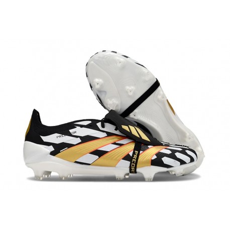 adidas Predator Elite Tongue FG Boots Black White Gold