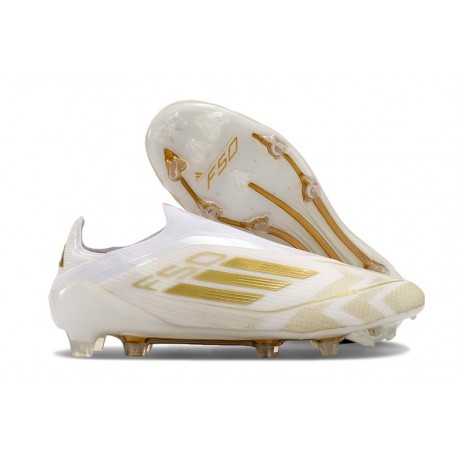 adidas F50 Elite LL FG Ftwr White Gold Met