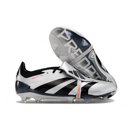 adidas Predator Elite Tongue FG Boots Silver Black