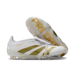 adidas Predator Elite Tongue FG Boots Ftwr White Gold Met