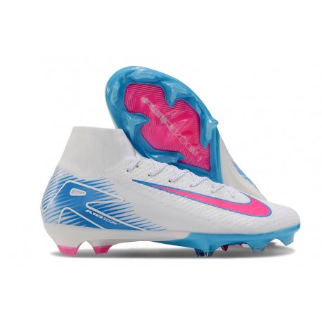 Nike Air Zoom Mercurial Superfly X Elite FG White Blue Pink