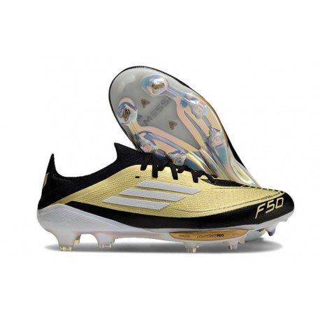 adidas F50+ Elite FG Shoes Gold Black White