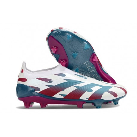 adidas Predator Elite Laceless FG White Red Cyan