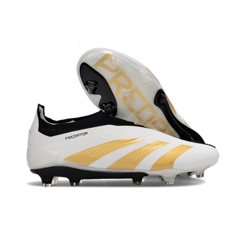 adidas Predator Elite Laceless FG Ftwr White Gold Met