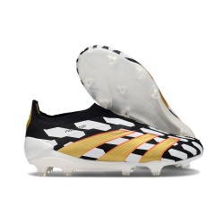 adidas Predator Elite Laceless FG Black White Gold