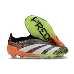 adidas Predator Elite Laceless FG Black White Orange Green