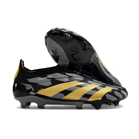 adidas Predator Elite Laceless FG Black Gold