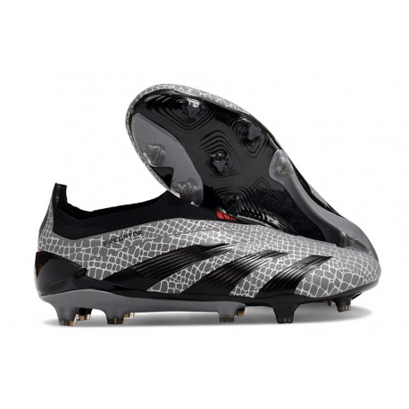 adidas Predator Elite Laceless FG Gray Black