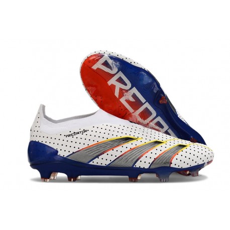 adidas Predator Elite Laceless FG White Blue Red 