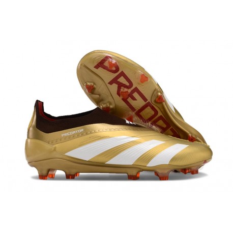 adidas Predator Elite Laceless FG Gold White