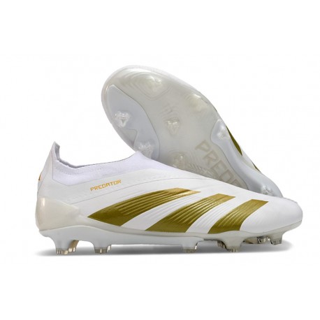 adidas Predator Elite Laceless FG Ftwr White Gold Met