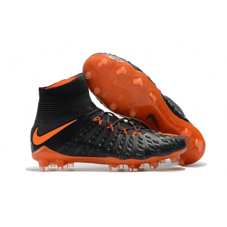Nike Hypervenom Phantom III DF FG Football Boots - Black Orange