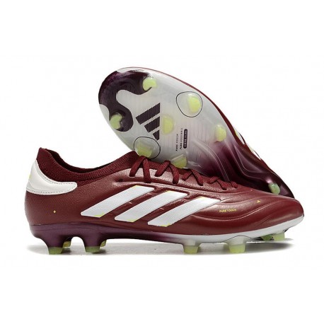 adidas Copa Pure 2+ Elite FG Boots Shadow Red White Team Solar Yellow