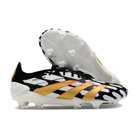 adidas Predator Elite Low FG Black White Gold