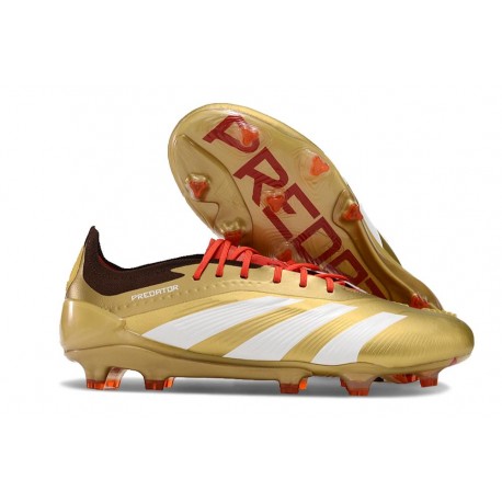 adidas Predator Elite Low FG Gold White Red