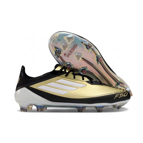 News adidas F50 Elite FG Boot Gold Black White