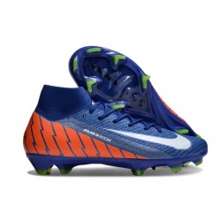 Nike Zoom Mercurial Superfly 10 Elite FG Blue Orange White