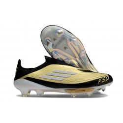 adidas F50 + FG Laceless Boots x Messi Gold Met Ftwr White Core Black