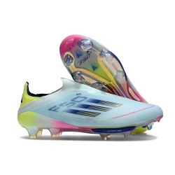 adidas F50 + FG Laceless Boots Almost Blue Semi Lucid Blue Semi Solar Yellow