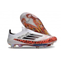 adidas F50 + FG Laceless Boots White Black Red