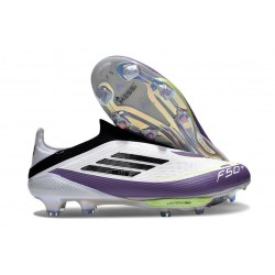 adidas F50 + FG Laceless Boots X Messi Ftwr White Core Black Unity Purple