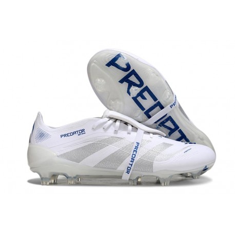 Adidas 25 Predator Elite Foldover Tongue FG White Silver Met. Bright Royal