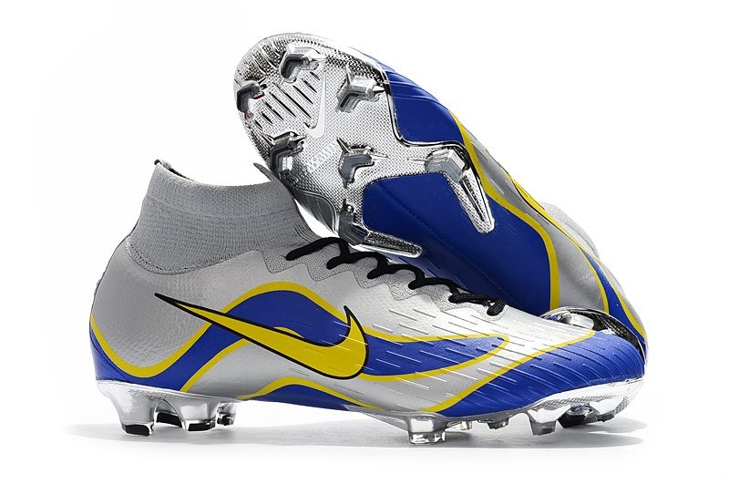 football cleats blue and yellow