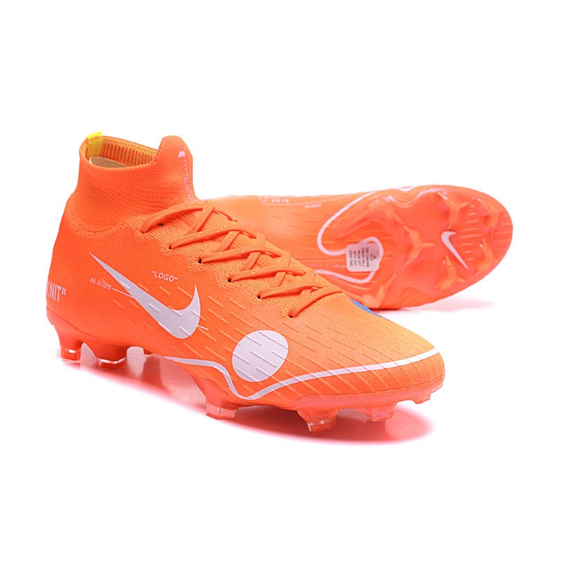 soccer cleats off white