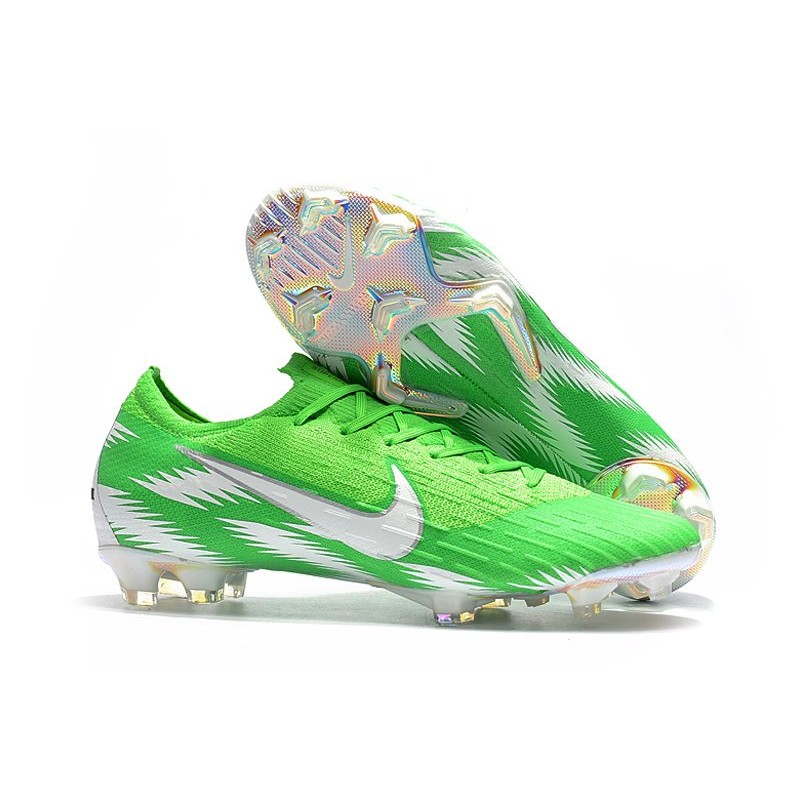 Nike 2018 New Mercurial Vapor XII Elite FG Football Boots Green Silver