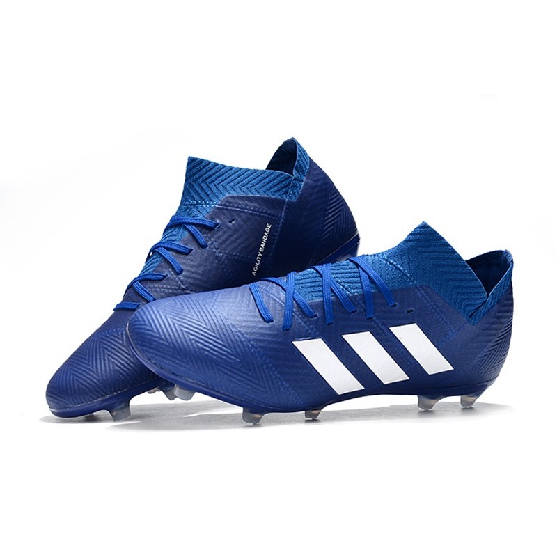 blue and white messi cleats