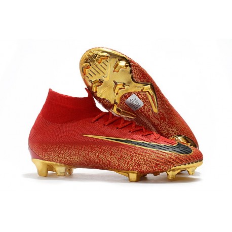 red and gold cleats
