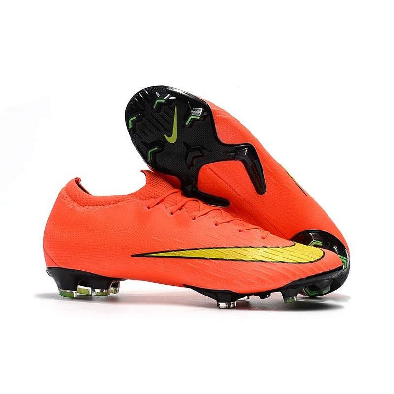 orange and yellow nike soccer cleats