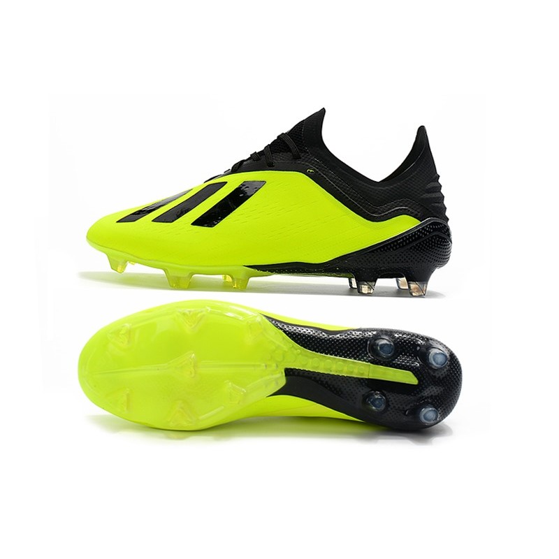 adidas X 18.1 FG Firm Ground Soccer Cleats - Yellow Black