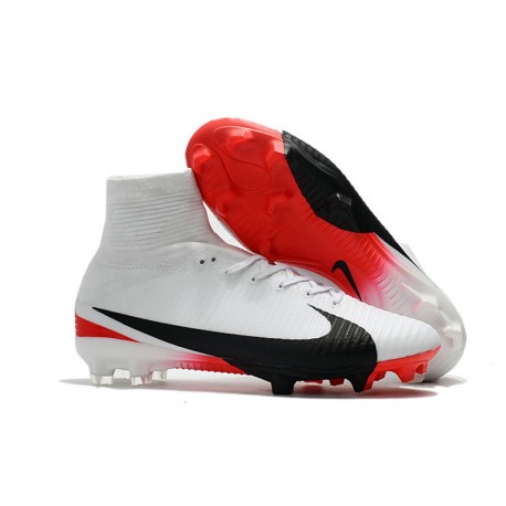 soccer cleats red and black