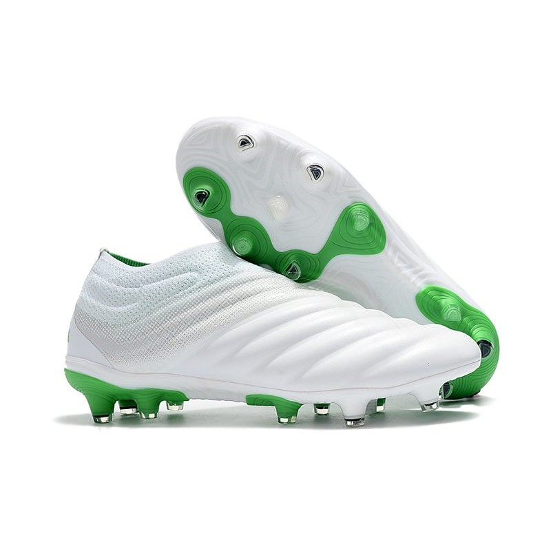 New Adidas Copa 19+ FG Soccer Shoes - White Green