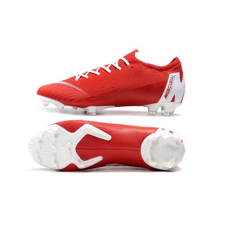 Nike Mercurial Vapor 12 Elite FG Mens Soccer Boots - Red White