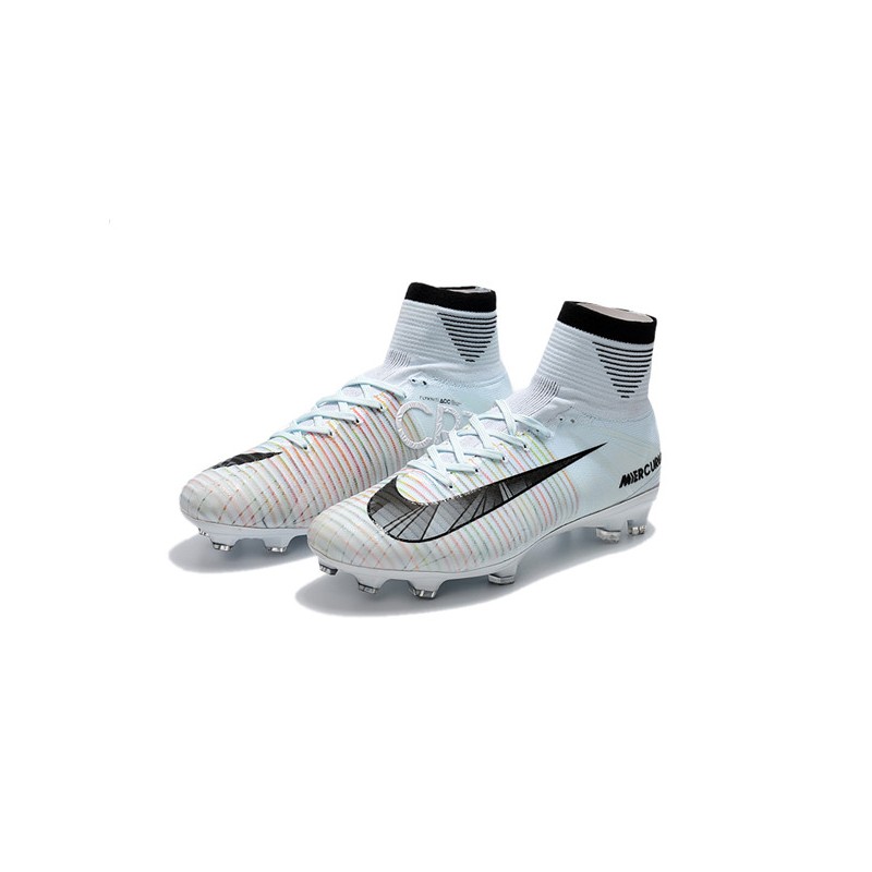 Ronaldo Nike Mercurial Superfly 5 CR7 FG Firm Ground Boots - White Black
