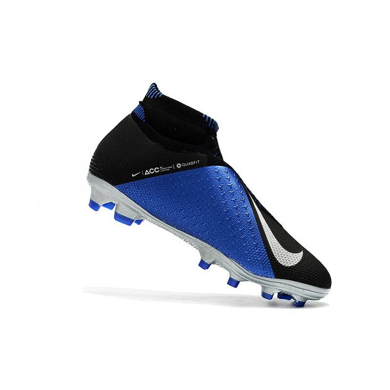 Nike Phantom Vision Elite DF FG Firm Ground Soccer Cleat Black Blue